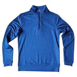 Peter Millar Boys Skull & Clubs Quarter Zip Pullover | SMALL NWT